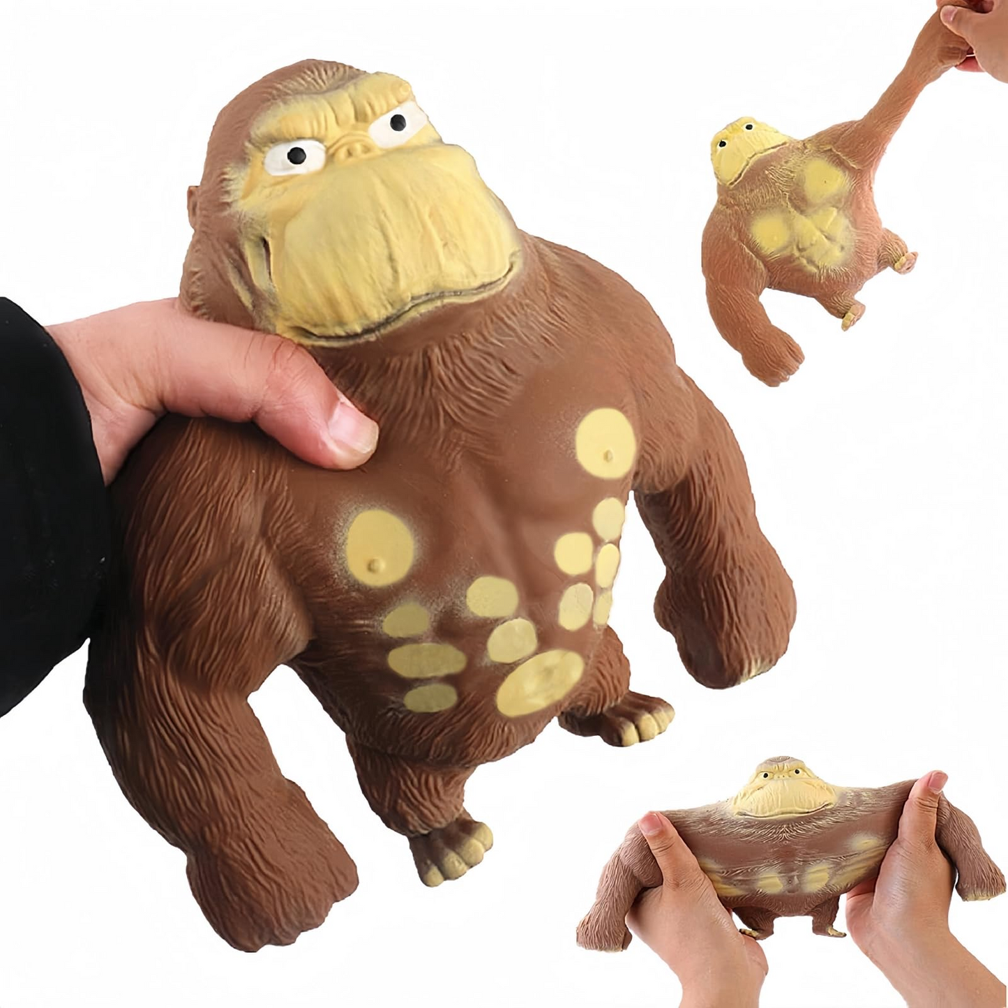 Stretchy Glue-Sand Filled Rubber Gorilla, Soft Decompression Toy for Kids & Adults