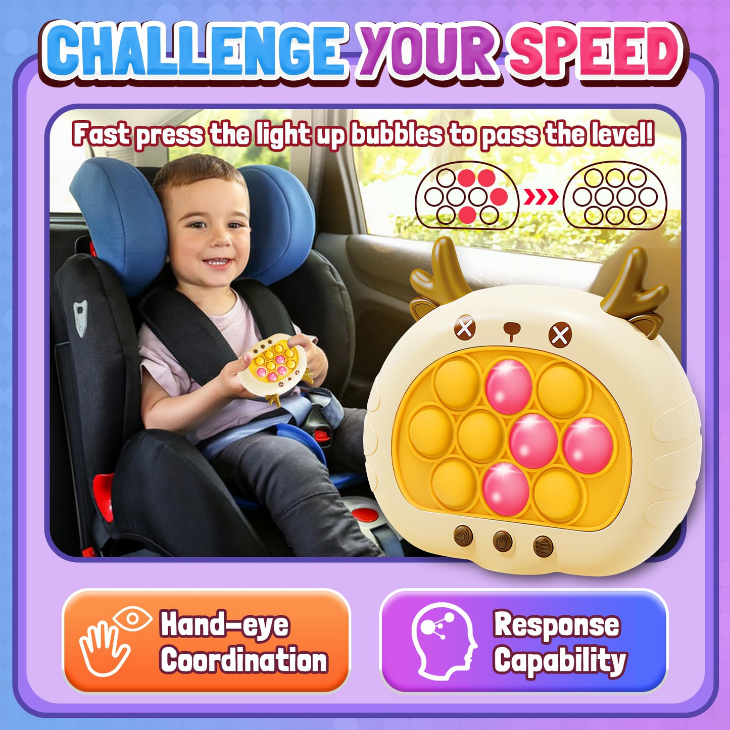 Fast Push Bubble Game – Stress Relief Toy for Kids