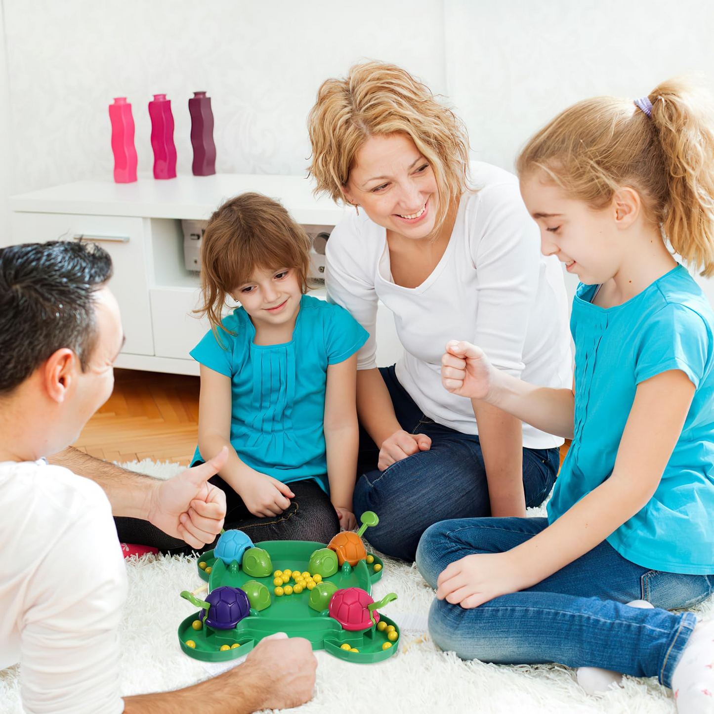 Hungry Bins Board Game Table, Early Educational Toy for 2-4 Players