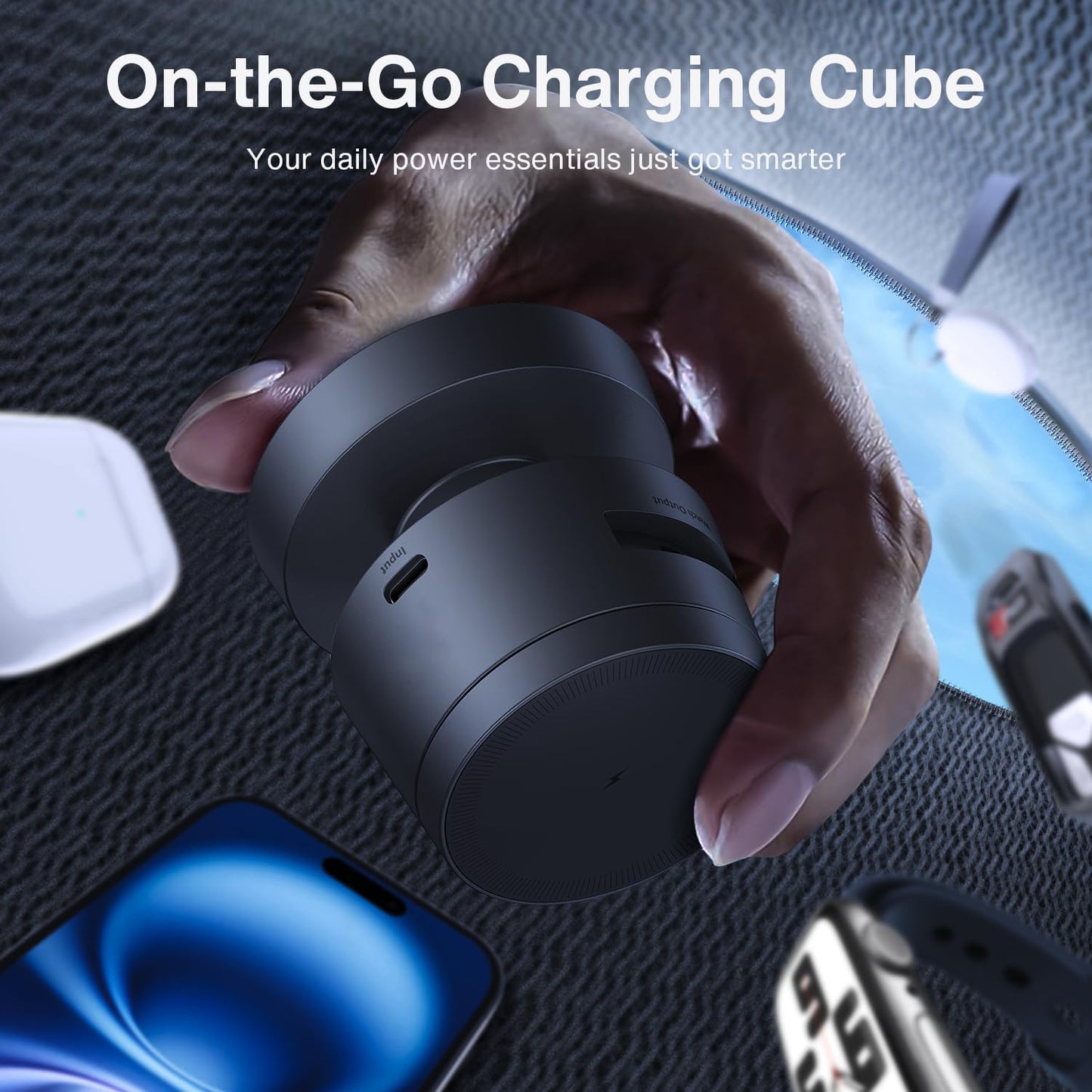 iPhone 16 Pro Max 4-in-1 Wireless Charging Station Cube