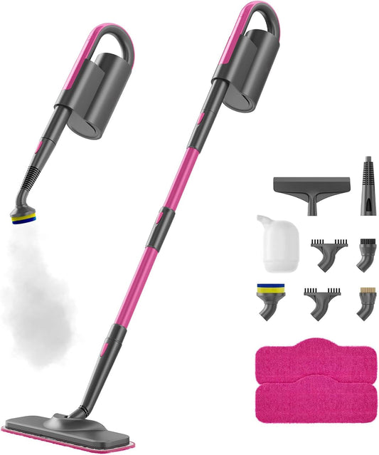 7-in-1 Steam Mop Dual-Rod Design with Detachable Handheld