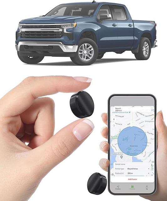 Mini GPS Tracker for Vehicles - Magnetic Real-Time GPS Tracker, No Monthly Fee, Full USA Coverage