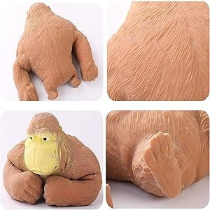 Stretchy Glue-Sand Filled Rubber Gorilla, Soft Decompression Toy for Kids & Adults