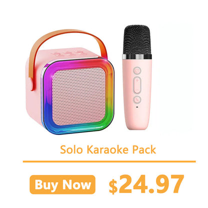 Mini Karaoke Machine for Kids Adults,Portable Bluetooth Speaker